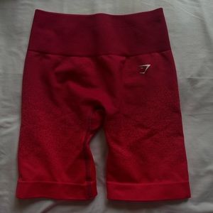 red ombré pink XS gymshark shorts